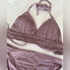 Purple crochet bikini